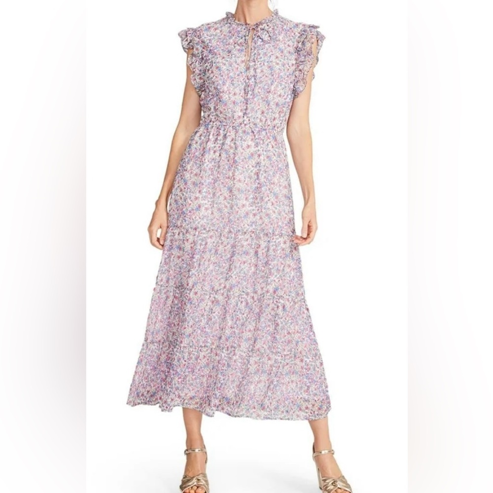 Chiffon Floral Midi Dress